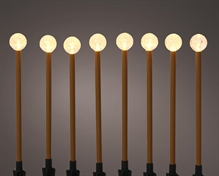 LAMPIONE LED BIANCO CALDO 8 PZ A BATTERIA H.20X210 CM