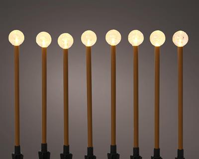 LAMPIONE LED BIANCO CALDO 8 PZ A BATTERIA H.20X210 CM