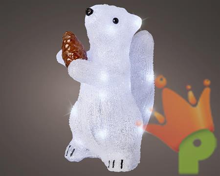 SCOIATTOLO ACRILICO LUMINOSO 20 LED BIANCO FREDDO A BATTERIE ES