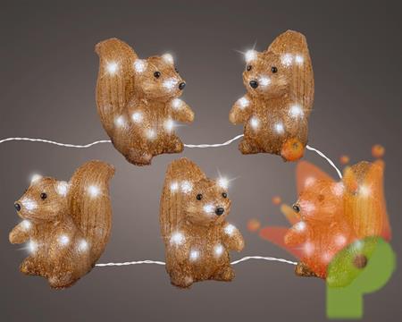 SCOIATTOLO ACRILICO LUMINOSO 5 PZ 70 LED BIANCO FREDDO BATTERIE