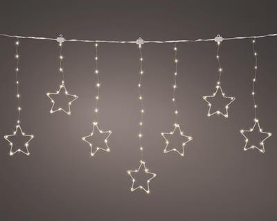 TENDA LUMINOSA STELLE LED BIANCO CALDO ESTERNO H.60X120 CM 8 GIO