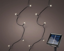 LUCI DI NATALE CON PANNELLO SOLARE 100 LED BIANCO CALDO