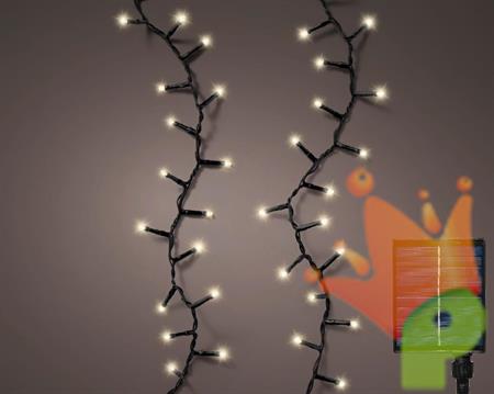 LUCI DI NATALE CON 500 LED BIANCO CALDO 11 MT SOLARE