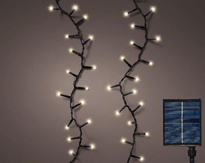 LUCI DI NATALE CON 500 LED BIANCO CALDO 11 MT SOLARE
