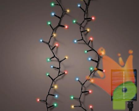 LUCI DI NATALE CON PANNELLO SOLARE 500 LED MULTICOLOR