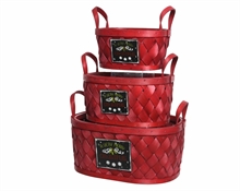 CESTO ROSSO A VERY MERRY CHRISTMAS 39X28X22CM