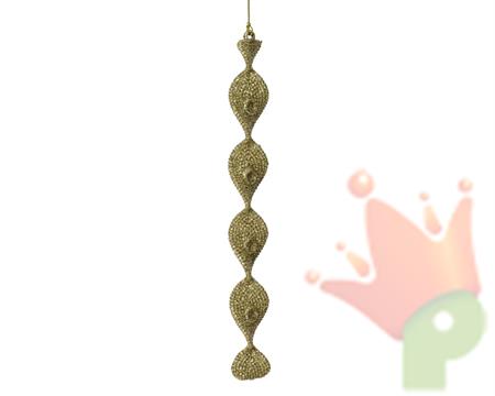 PENDENTE IN PLASTICA ORO H.23X2,8X2,3 CM