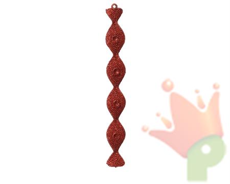 PENDENTE IN PLASTICA ROSSO H.23X2,8X2,3 CM