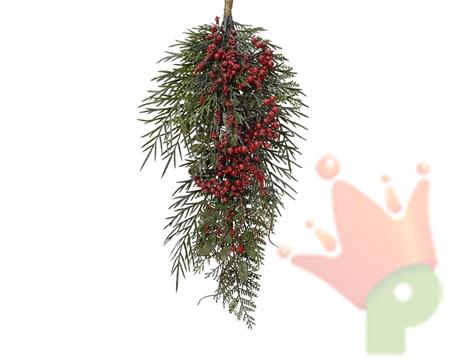 RAMO CON BACCHE ROSSE H.63X20X8 CM