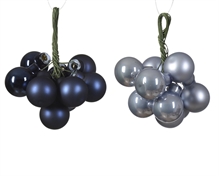 PALLINE DI NATALE A GRAPPOLO BLU/CELESTE 2 CM 10 PZ