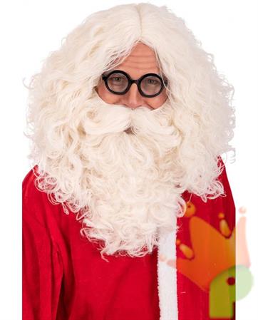 PARRUCCA E BARBA AVORIO 35 CM BABBO NATALE