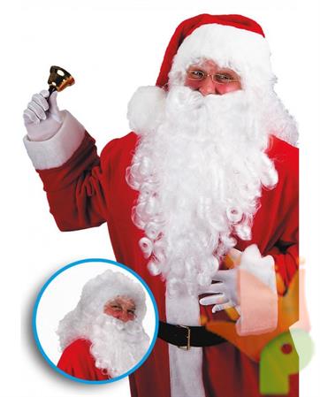 PARRUCCA E BARBA BIANCA GIGANTE 50 CM BABBO NATALE