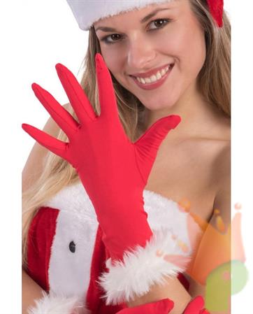 GUANTI BABBO NATALE DONNA CON PELUCHE 24 CM