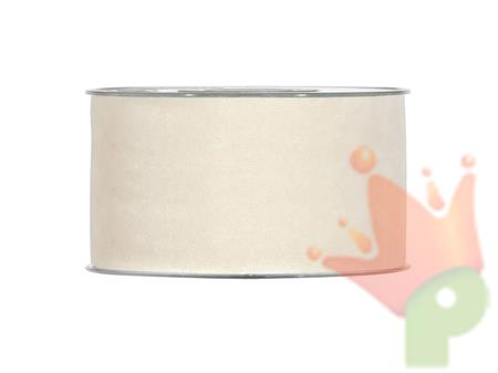 NASTRO DOPPIO VELLUTO CREMA CHIARO 63X7MT