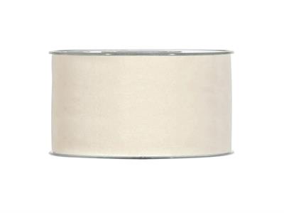 NASTRO DOPPIO VELLUTO CREMA CHIARO 63X7MT