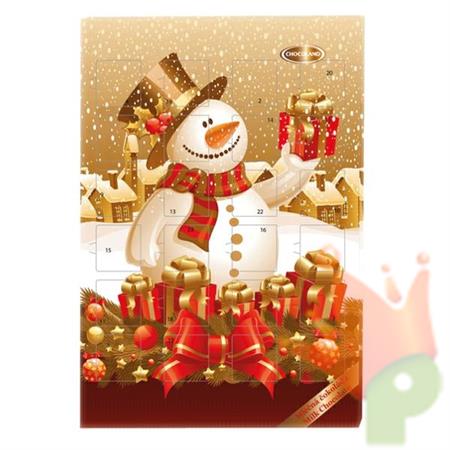 CALENDARIO AVVENTO PUPAZZO DI NEVE CON CIOCCOLATINI
