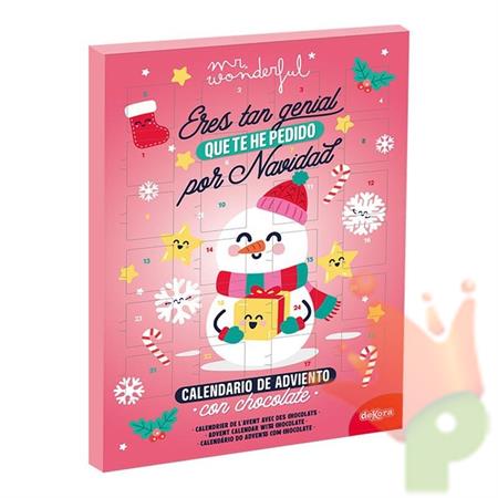 CALENDARIO AVVENTO CON CIOCCOLATINI MR. WONDERFUL