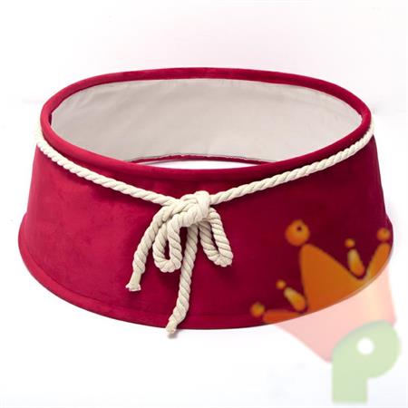 COPRIBASE ALBERO IN VELLUTO ROSSO 65X53X23 CM