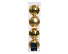PALLINE DI NATALE IN VETRO ORO LUCIDO OPACO 10 CM 4 PZ
