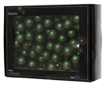 PALLINE DI NATALE A GRAPPOLO VERDE OPACO 2,5 CM 12 PZ