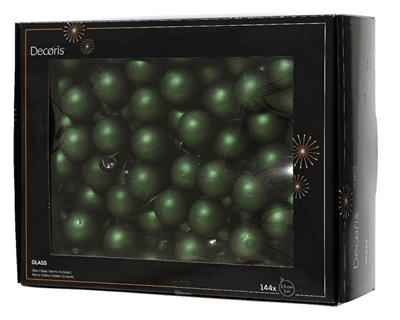 PALLINE DI NATALE A GRAPPOLO VERDE OPACO 2,5 CM 12 PZ