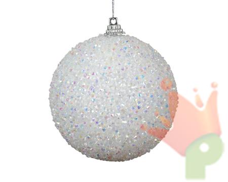 PALLINA DI NATALE GHIACCIO IRIDESCENTE 8 CM