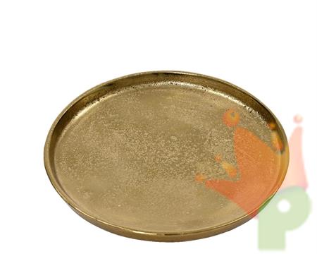 VASSOIO ROTONDO IN ALLUMINIO ORO 43X2 CM