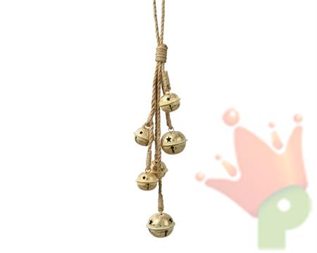 DECORAZIONE FASCIO DI CAMPANELLE ORO IN METALLO
