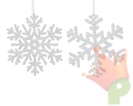 PENDENTE FIOCCO DI NEVE BIANCO 20 CM 2 ASSORTITI
