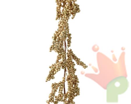 GHIRLANDA CON BACCHE ORO 130 CM