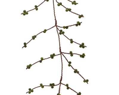 GHIRLANDA IN FELTRO CON BACCHE VERDI 115 CM