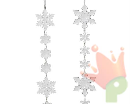 GHIRLANDA ACRILICA FIOCCHI DI NEVE 135X5 CM 2 ASS