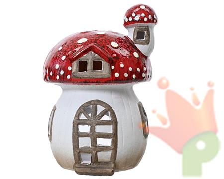 PORTATEALIGHT FUNGO IN TERRACOTTA H.20 CM