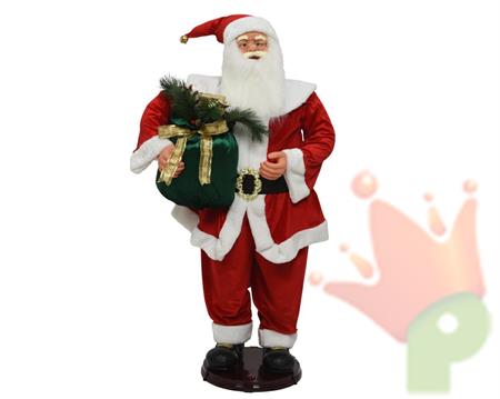 BABBO NATALE CON MOVIMENTO E MUSICA H.150X64X52 CM
