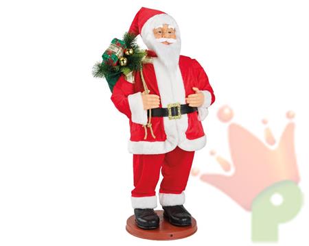 BABBO NATALE CON MOVIMENTO E MUSICA H.100X40X30 CM
