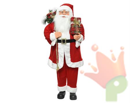 BABBO NATALE CON VESTITO CLASSICO ROSSO H.110 CM