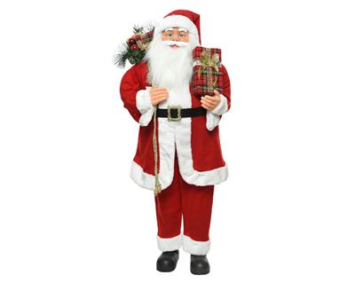 BABBO NATALE CON VESTITO CLASSICO ROSSO H.110 CM