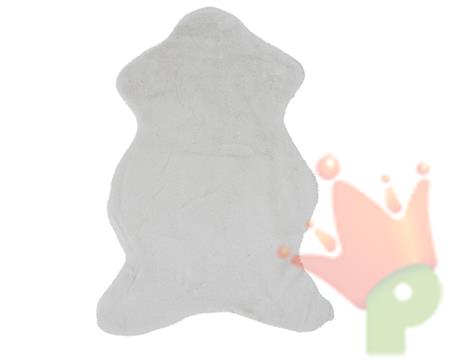 TAPPETO IN PELLICCIA SINTETICA BIANCA 50X90X2,5 CM