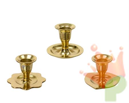 PORTACANDELA IN ALLUMINIO ORO H.6X7,5 CM 1 PZ ASSORTITO