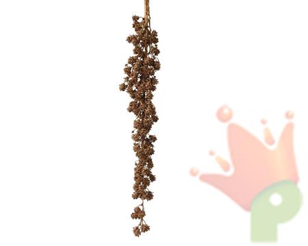 GHIRLANDA DI PIGNE MARRONE 140 CM
