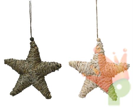 PENDENTE STELLA IN RATTAN 2 ASSORTITE