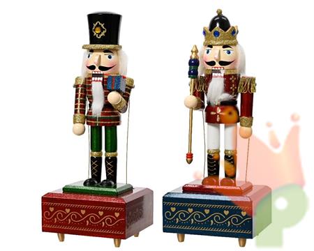SOLDATINO SCHIACCIANOCI CARILLON IN LEGNO 2 ASSORTITI H.30 CM