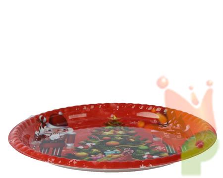 PIATTO NATALIZIO ROSSO CON SCHIACCIANOCI 35CM