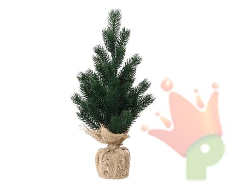 MINI ALBERO VERDE CON BASE IN JUTA H.40