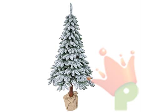 ALBERO DI NATALE INNEVATO 270 CM SNOWY TORA PINE BASE IN JUTA