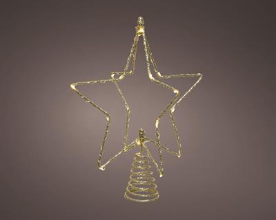 PUNTALE STELLA ORO IN METALLO CON MICROLED