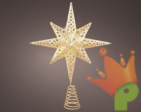 PUNTALE STELLA 8 PUNTE ORO CON MICROLED