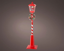 LANTERNA ROSSA LUMINOSA CON  BABBO NATALE MUSICA E MOVIMENTO  H1