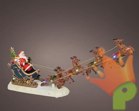 VILLAGGIO DI NATALE BABBO NATALE CON RENNE E SLITTA