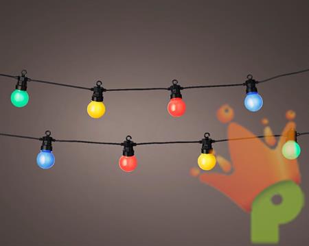 CATENA LUMINOSA 20 LAMPADE LED MULTICOLOR 950 CM 8 GIOCHI DI LUC